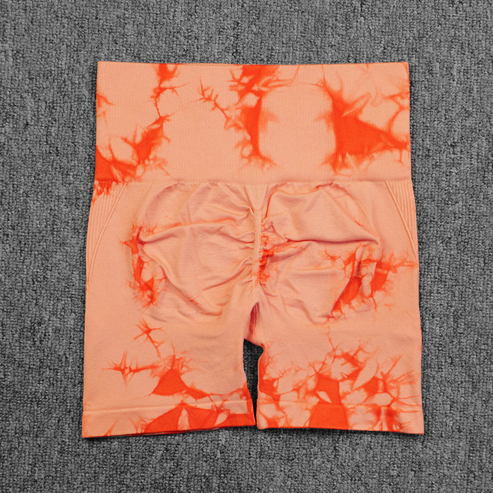 Tie-dye Printed Yoga Pants Summer Quick-drying Fitness Shorts Sexy High-waisted Hip-lifting Leggings Women Pants Tie-dye Printed Yoga Pants Summer Quick-drying Fitness Shorts Sexy High-waisted Hip-lifting Leggings Women Pants